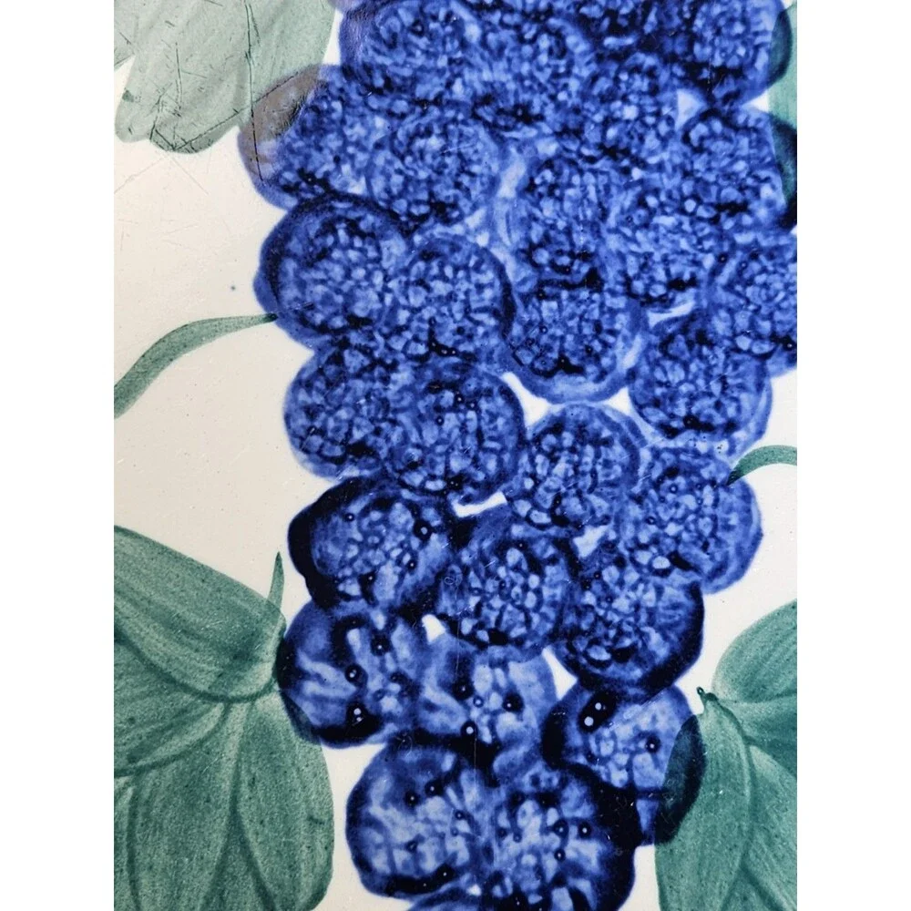Vintage Blue Ridge Pottery Grape Salad Hand Painted 11.5